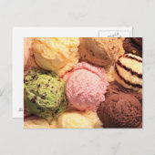 POSTCARD ICE CREAM SCOOPS POSTKARTE (Vorne/Hinten)