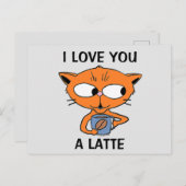Postcard - Ich LIEBE IHNEN eine LATTE Kaffeepause  Postkarte (Vorne/Hinten)