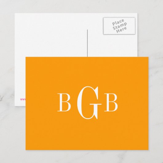 POSTCARD - Ihr Monogramm Postkarte (Vorne/Hinten)