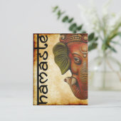 Postcard Indian God ganesha namaste design Postkarte (Stehend Vorderseite)