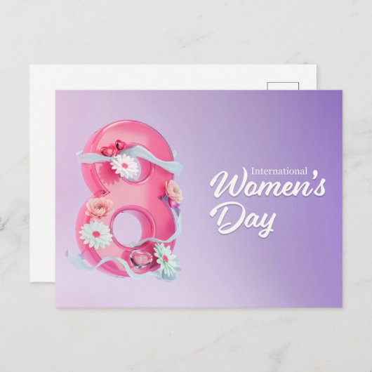 postcard international women's day 8 postkarte (Vorne/Hinten)