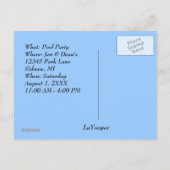 POSTCARD INVITATION Sommergrillen am 4. Juli PC Einladungspostkarte (Rückseite)