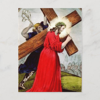 Postcard Jesus, der das Kreuz trägt Postkarte
