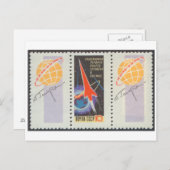 Postcard Juri Gagarins Flug in Vostk 1 Postkarte (Vorne/Hinten)