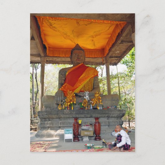 Postcard Kambodscha, Angkor Thom Buddha Postkarte (Vorderseite)