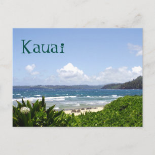 POSTCARD, KAUAI/WAVES ROLLEN IN KÜRZE POSTKARTE