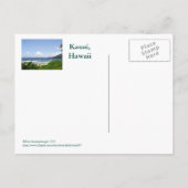 POSTCARD, KAUAI/WAVES ROLLEN IN KÜRZE POSTKARTE (Rückseite)