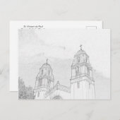 Postcard - Kirche - Glockenturm - Farbe Postkarte (Vorne/Hinten)