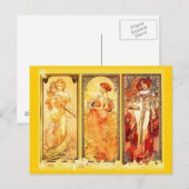 Postcard-Klassik Art-Mucha 8 Postkarte (Vorne/Hinten)