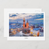 Postcard Krakau Nacht in Polen Postkarte (Vorne/Hinten)