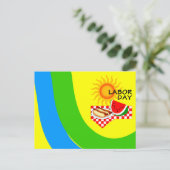 Postcard Labour Day Festive Picnic Invitations PC Einladungspostkarte (Stehend Vorderseite)