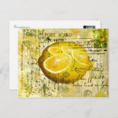 Postcard Lemons Postkarte (Vorne/Hinten)