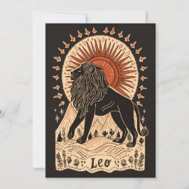 Postcard - Leo Celestial Zodiac Art Feiertagskarte
