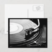 Postcard-Liebe des Arts-Record-Players Postkarte (Vorne/Hinten)