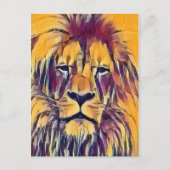 Postcard Lion Vibrannte Art Postkarte (Vorderseite)