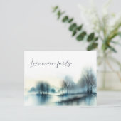 Postcard "Love never fails" Postkarte (Stehend Vorderseite)