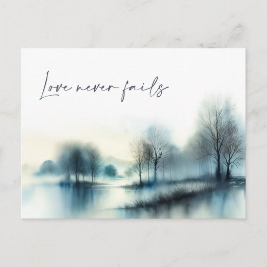Postcard "Love never fails" Postkarte (Vorderseite)