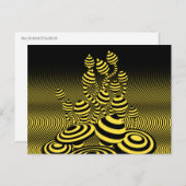 Postcard Magic Mushrooms optischer geometrischer E Ankündigungspostkarte (Vorne/Hinten)