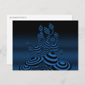 Postcard Magic Mushrooms optischer geometrischer E Ankündigungspostkarte (Vorne/Hinten)