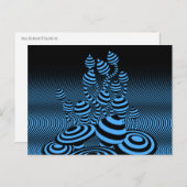 Postcard Magic Mushrooms optischer geometrischer E Ankündigungspostkarte (Vorne/Hinten)