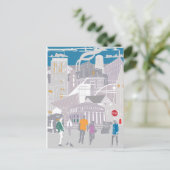 Postcard Manchester Illustration Artwork Postkarte (Stehend Vorderseite)