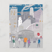 Postcard Manchester Illustration Artwork Postkarte (Vorderseite)