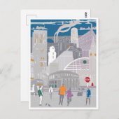 Postcard Manchester Illustration Artwork Postkarte (Vorne/Hinten)