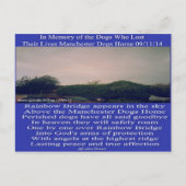 Postcard Manchester Rainbow Gedicht Postkarte (Vorderseite)