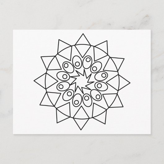 Postcard - Mandala bis Farbe einstellen Postkarte (Vorderseite)
