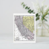 Postcard: Map of California and Nevada, 1921 Postkarte (Stehend Vorderseite)