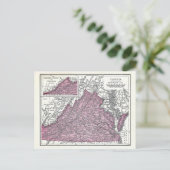 Postcard: Map of Virginia, 1921 Postkarte (Stehend Vorderseite)