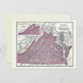 Postcard: Map of Virginia, 1921 Postkarte (Vorne/Hinten)