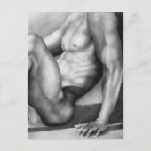 Postcard Masculine Art Male-nude Bodybuilder Model Postkarte (Vorderseite)