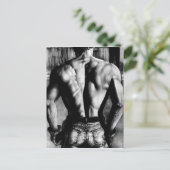 Postcard Masculine Bodybuilder Postkarte (Stehend Vorderseite)