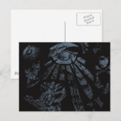 Postcard Masonic Fantasy Blue Postkarte (Vorne/Hinten)
