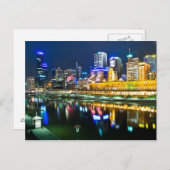 Postcard Melbourne, Australien, Nachts Postkarte (Vorne/Hinten)