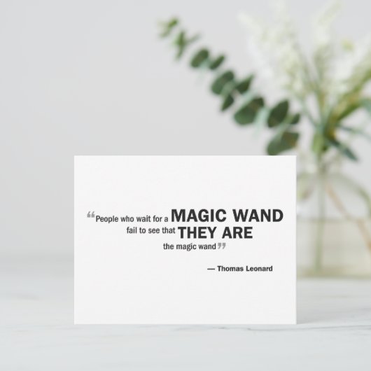 Postcard - "Menschen, die auf einen Zauberstab war Postkarte (Stehend Vorderseite)