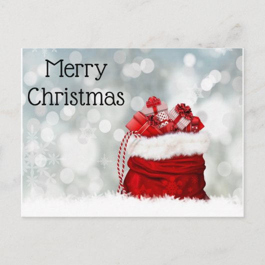 Postcard-Merry-Christmas Feiertagspostkarte (Vorderseite)