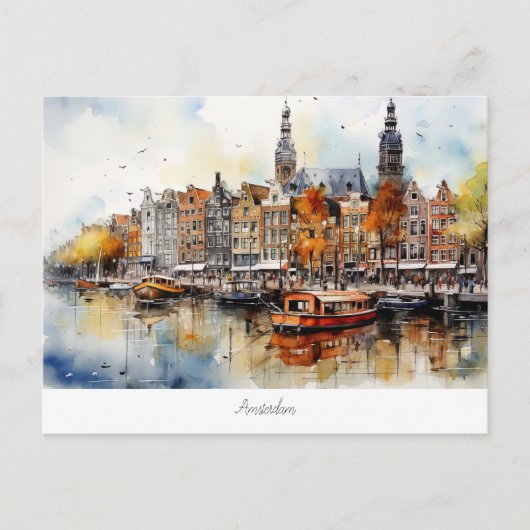 Postcard mit Amsterdam, Niederlande Postkarte (Vorderseite)