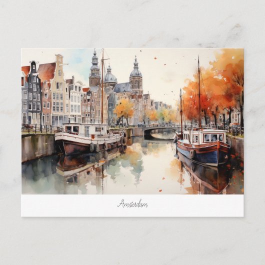 Postcard mit Amsterdam, Niederlande Postkarte (Vorderseite)
