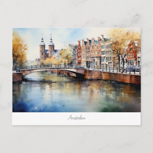 Postcard mit Amsterdam, Niederlande Postkarte (Vorderseite)
