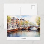 Postcard mit Amsterdam, Niederlande Postkarte (Vorne/Hinten)
