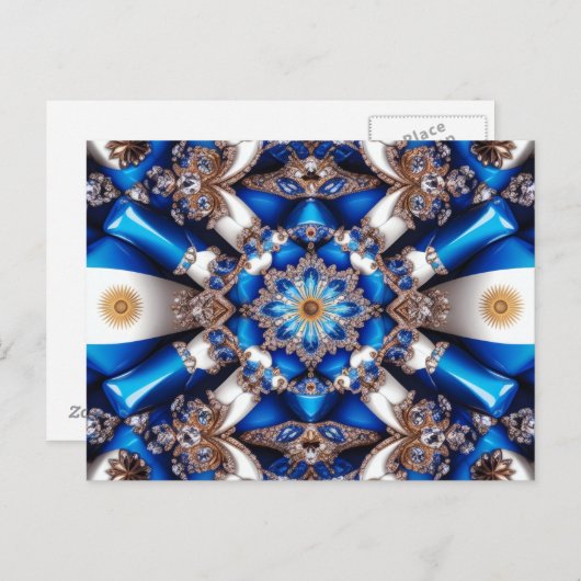 Postcard mit argentinischem Farbdesign Postkarte (Vorne/Hinten)