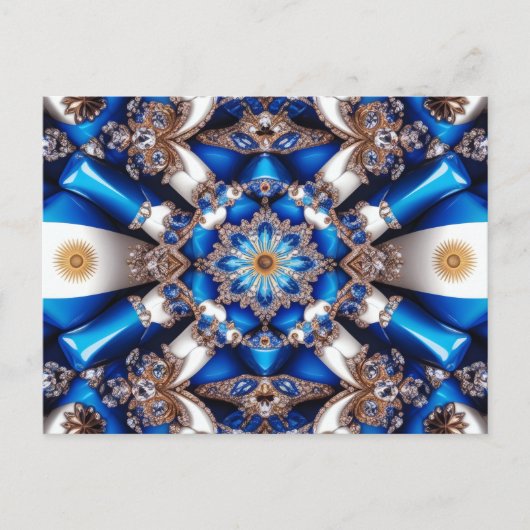 Postcard mit argentinischem Farbdesign Postkarte (Vorderseite)