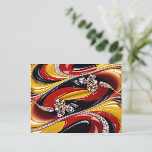 Postcard mit belgischem Farbdesign Postkarte (Stehend Vorderseite)