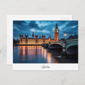 Postcard mit Big Ben, London. Postkarte (Vorne/Hinten)