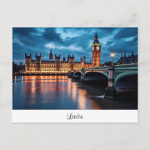 Postcard mit Big Ben, London.