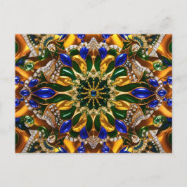 Postcard mit brasilianischem Farbdesign Postkarte