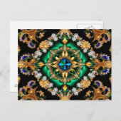 Postcard mit brasilianischem Farbdesign Postkarte (Vorne/Hinten)