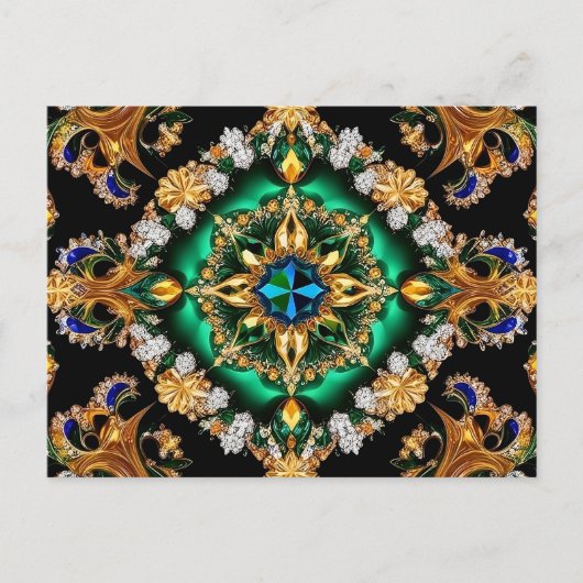 Postcard mit brasilianischem Farbdesign Postkarte (Vorderseite)